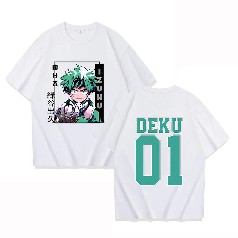 Print FHot Deku Funny Summer T-Shirt Harajuku Anime