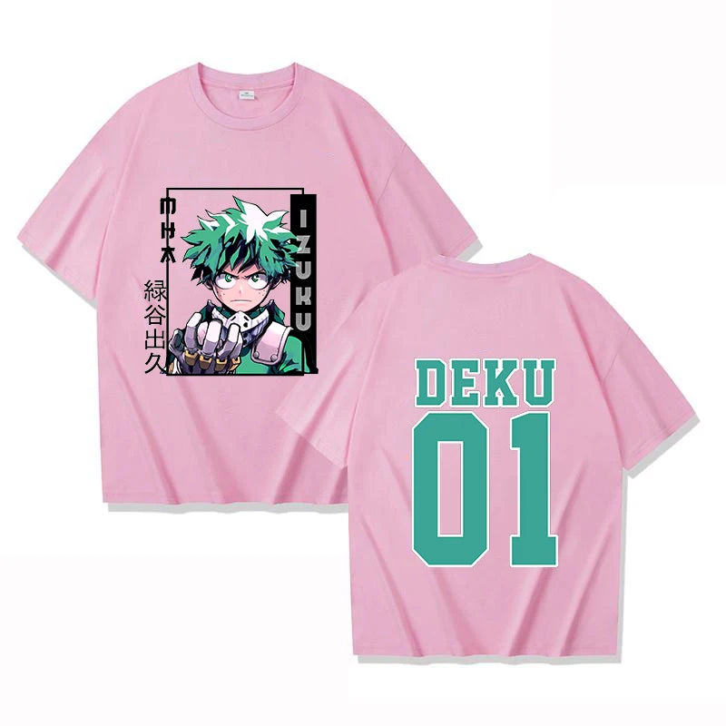 Print FHot Deku Funny Summer T-Shirt Harajuku Anime