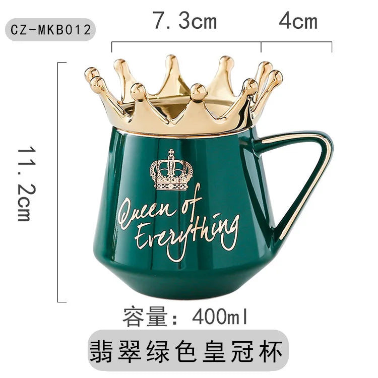 Crown Ceramic Coffee Cup Fine Couple Mug