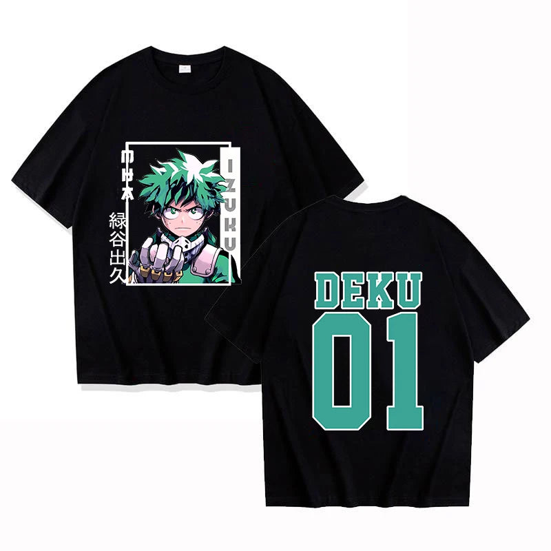 Print FHot Deku Funny Summer T-Shirt Harajuku Anime