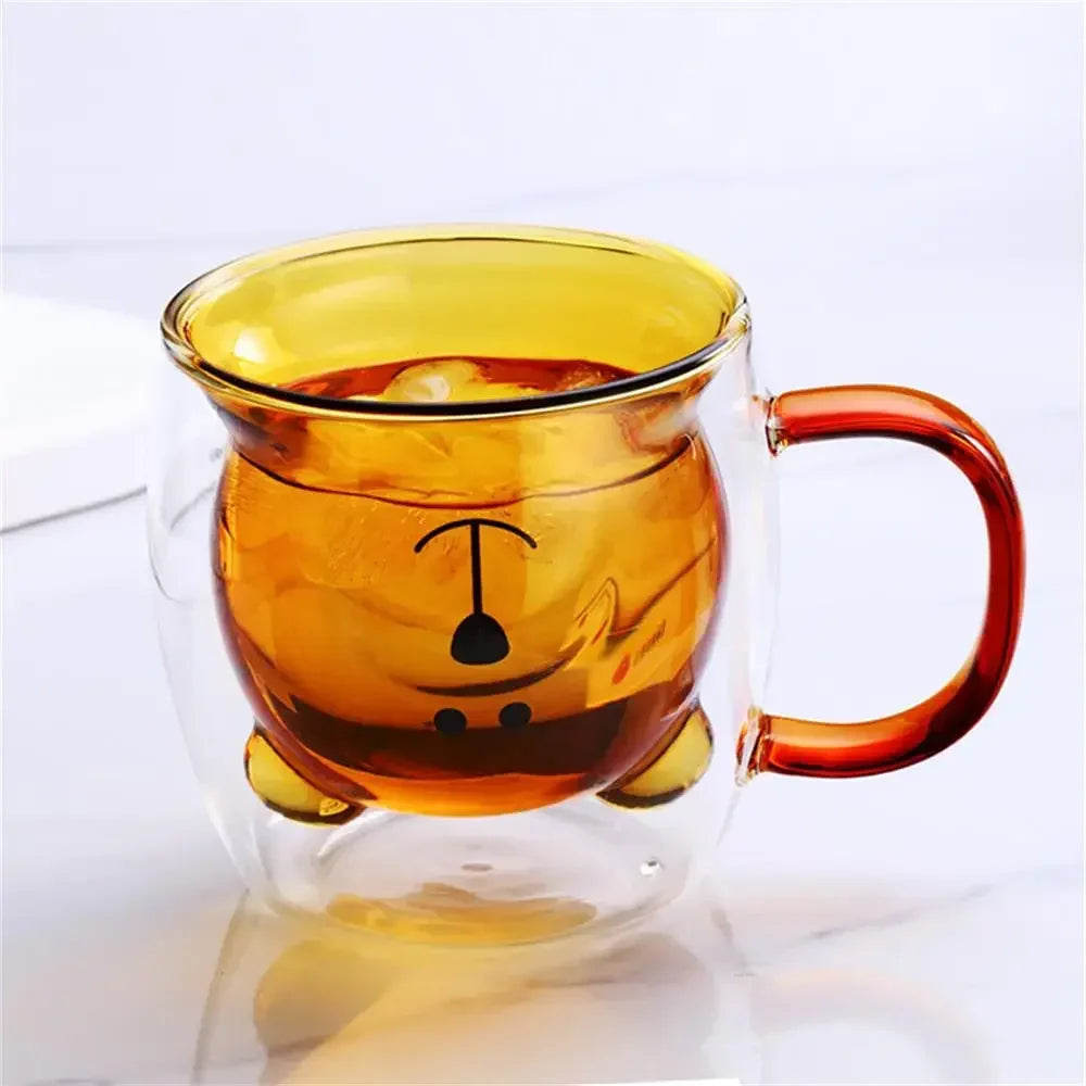 Double Glass Cup Coffee Mug