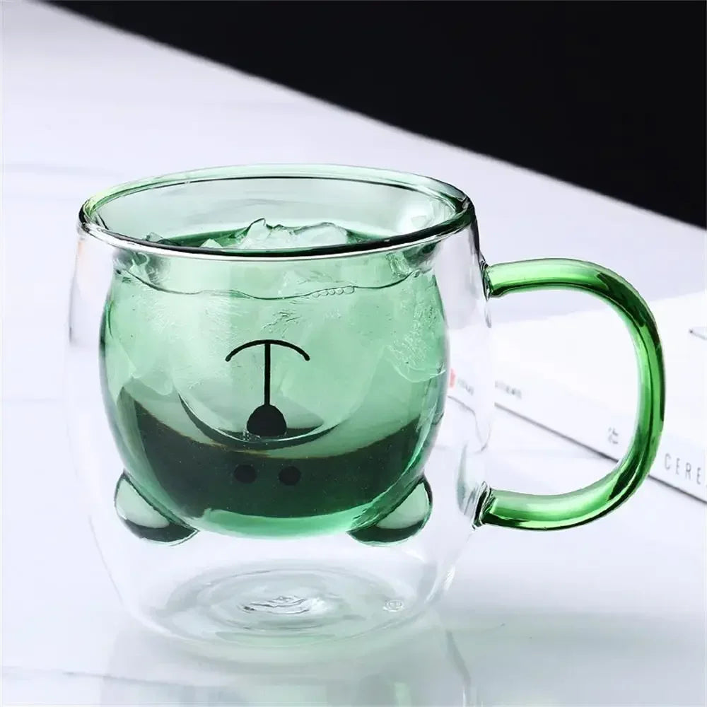 Double Glass Cup Coffee Mug