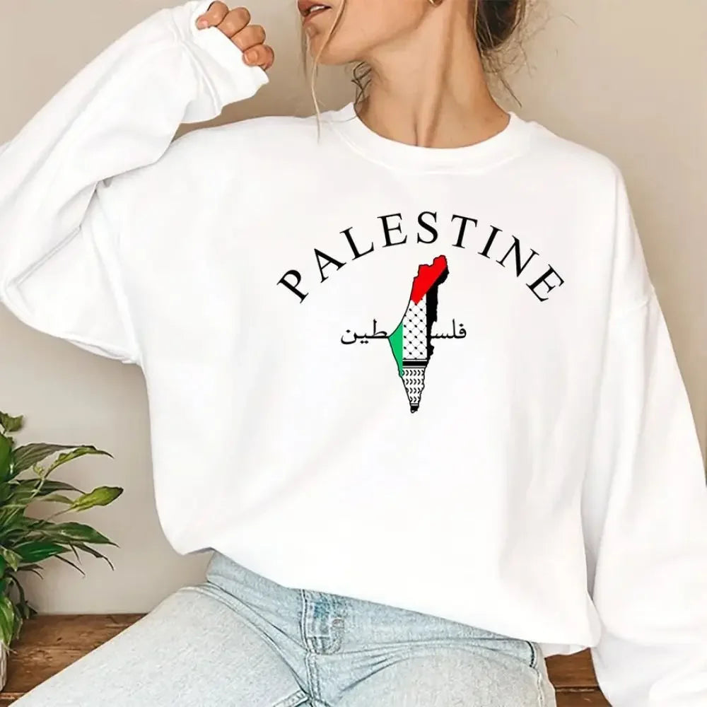 Palestine Map Sweatshirt Palestinian