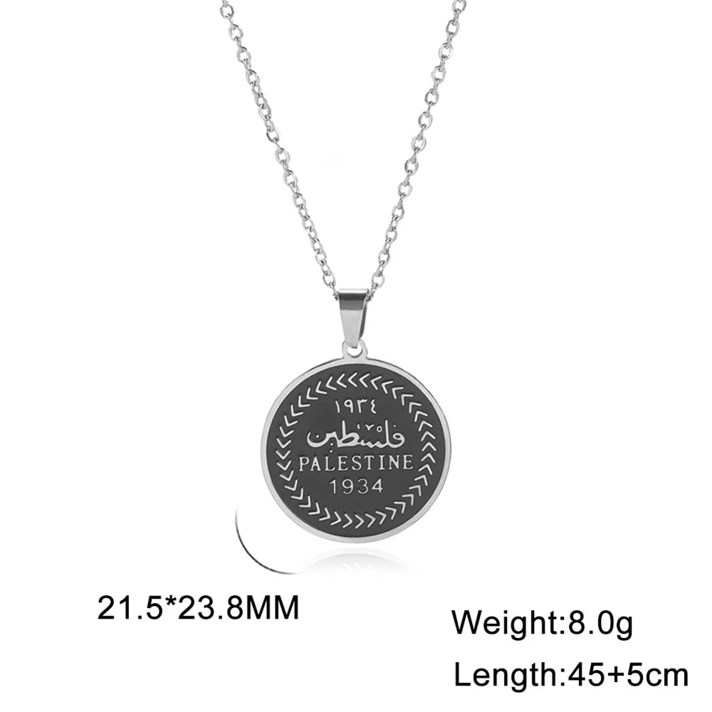 Palestine Pendant Necklaces Stainless Stee