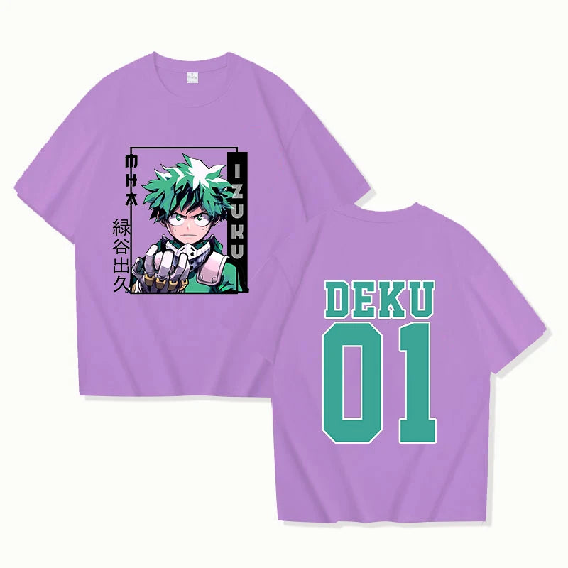 Print FHot Deku Funny Summer T-Shirt Harajuku Anime