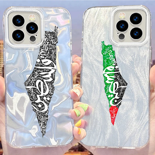 Palestine Flag Camlet Laser Phone Case for iPhone