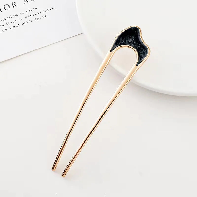 New Simple Fork Metal Hairpin U-shaped Alloy