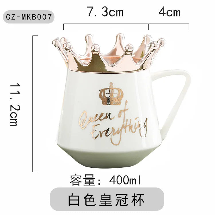 Crown Ceramic Coffee Cup Fine Couple Mug