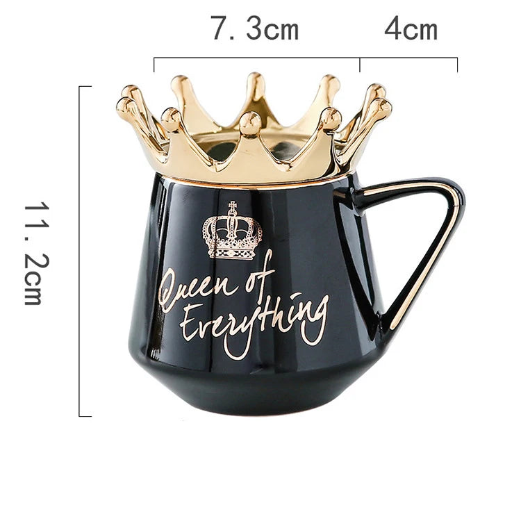 Crown Ceramic Coffee Cup Fine Couple Mug