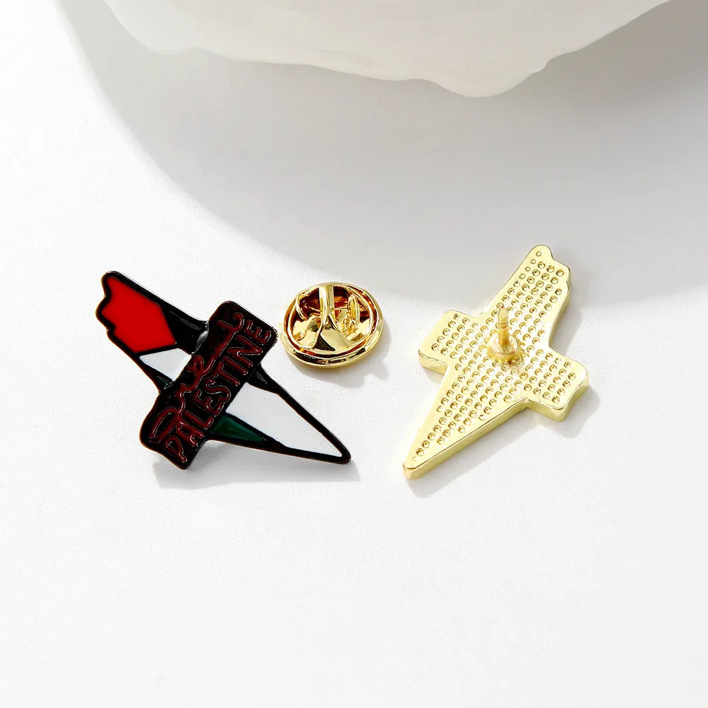 Stainless Steel Geometric Handala Boy Brooch Pin Badge Watermelon Backpack Personalized Charm Jewelry Accessories for Women Men