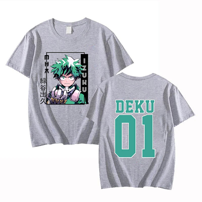 Print FHot Deku Funny Summer T-Shirt Harajuku Anime