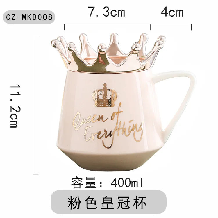 Crown Ceramic Coffee Cup Fine Couple Mug