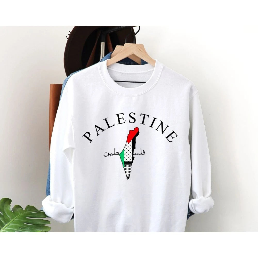 Palestine Map Sweatshirt Palestinian