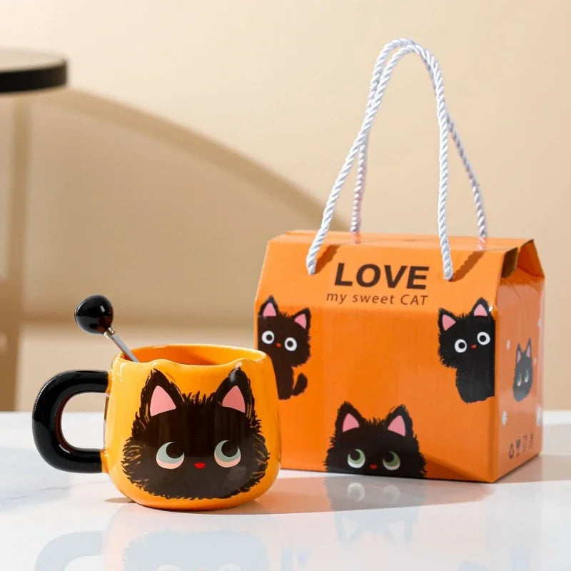 Cute Cat Ceramic Mug Gift Box