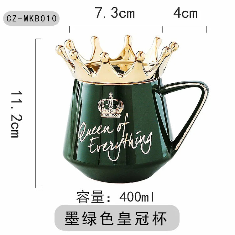 Crown Ceramic Coffee Cup Fine Couple Mug