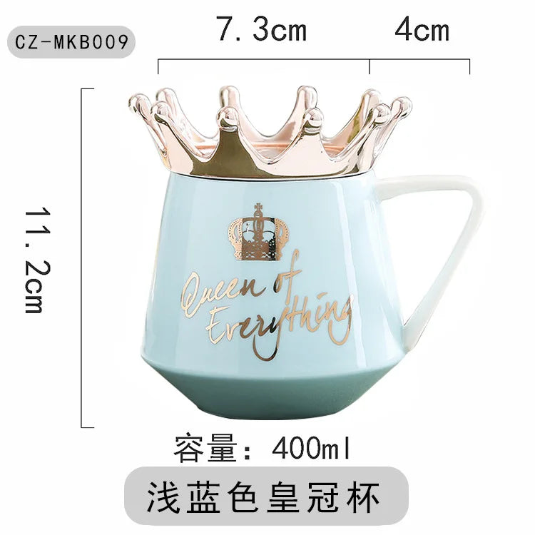 Crown Ceramic Coffee Cup Fine Couple Mug