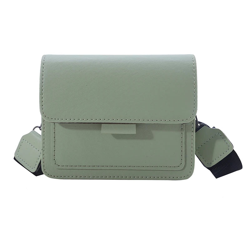 Women Small Square Bag Retro Versatile Wide Shoulder