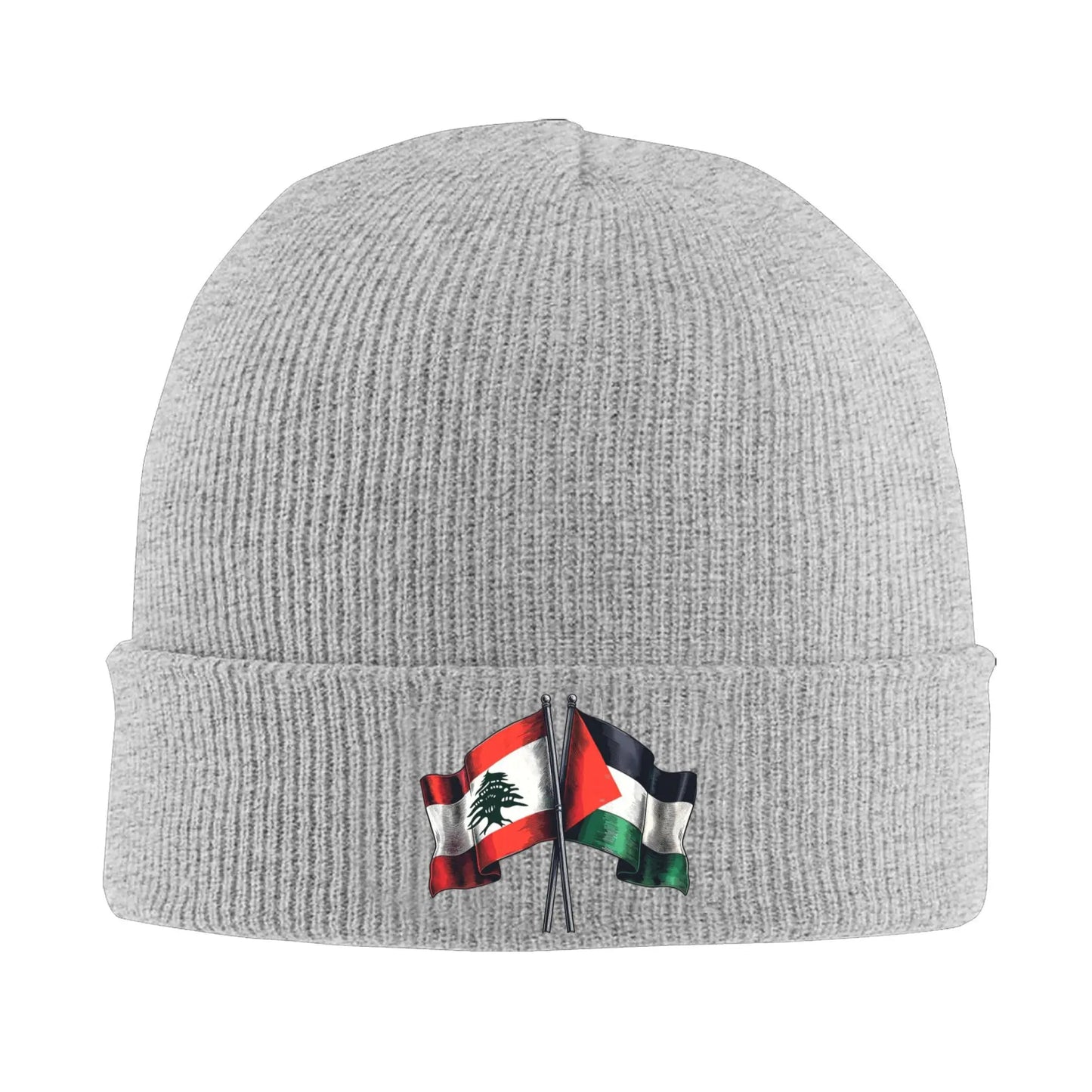 Palestined and Lebanon Flags Hats Autumn Winter Beanie Warm