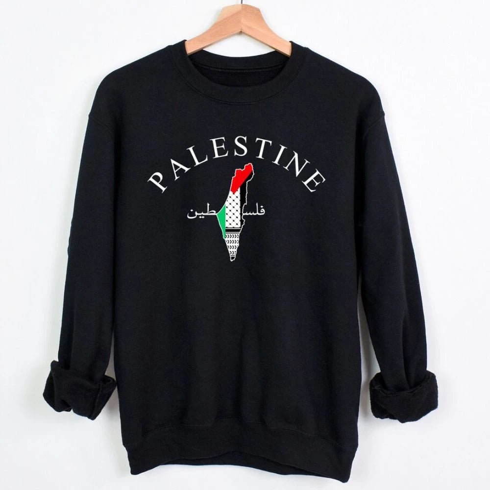 Palestine Map Sweatshirt Palestinian