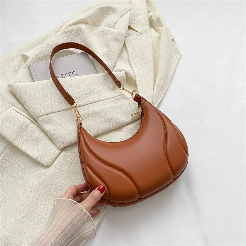 Retro Solid Color Saddle Bag High Quality