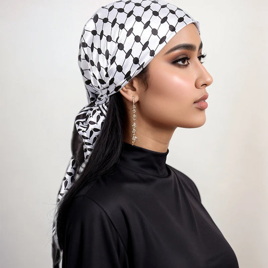 Keffiyeh Shawl Chiffon Scarf