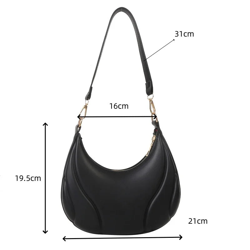 Retro Solid Color Saddle Bag High Quality