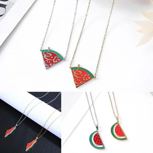 Watermelon Pendant Necklace For Men And Women