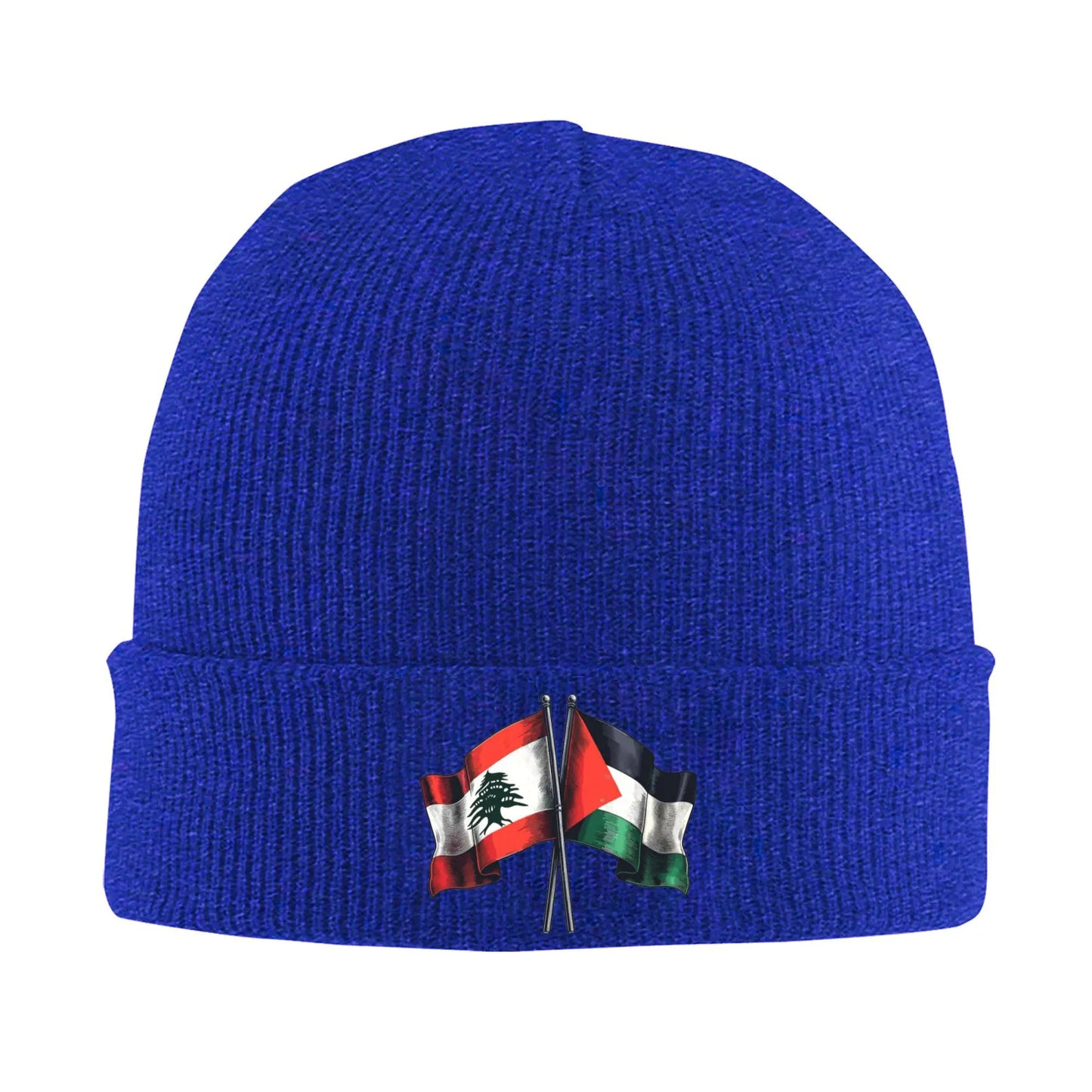 Palestined and Lebanon Flags Hats Autumn Winter Beanie Warm