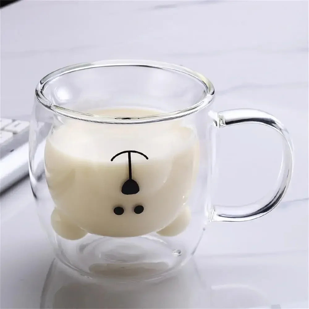 Double Glass Cup Coffee Mug