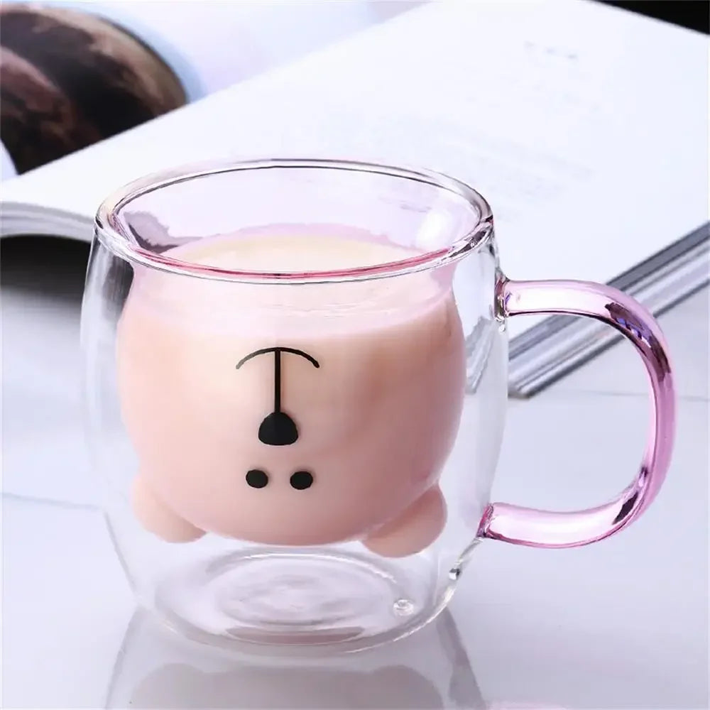 Double Glass Cup Coffee Mug