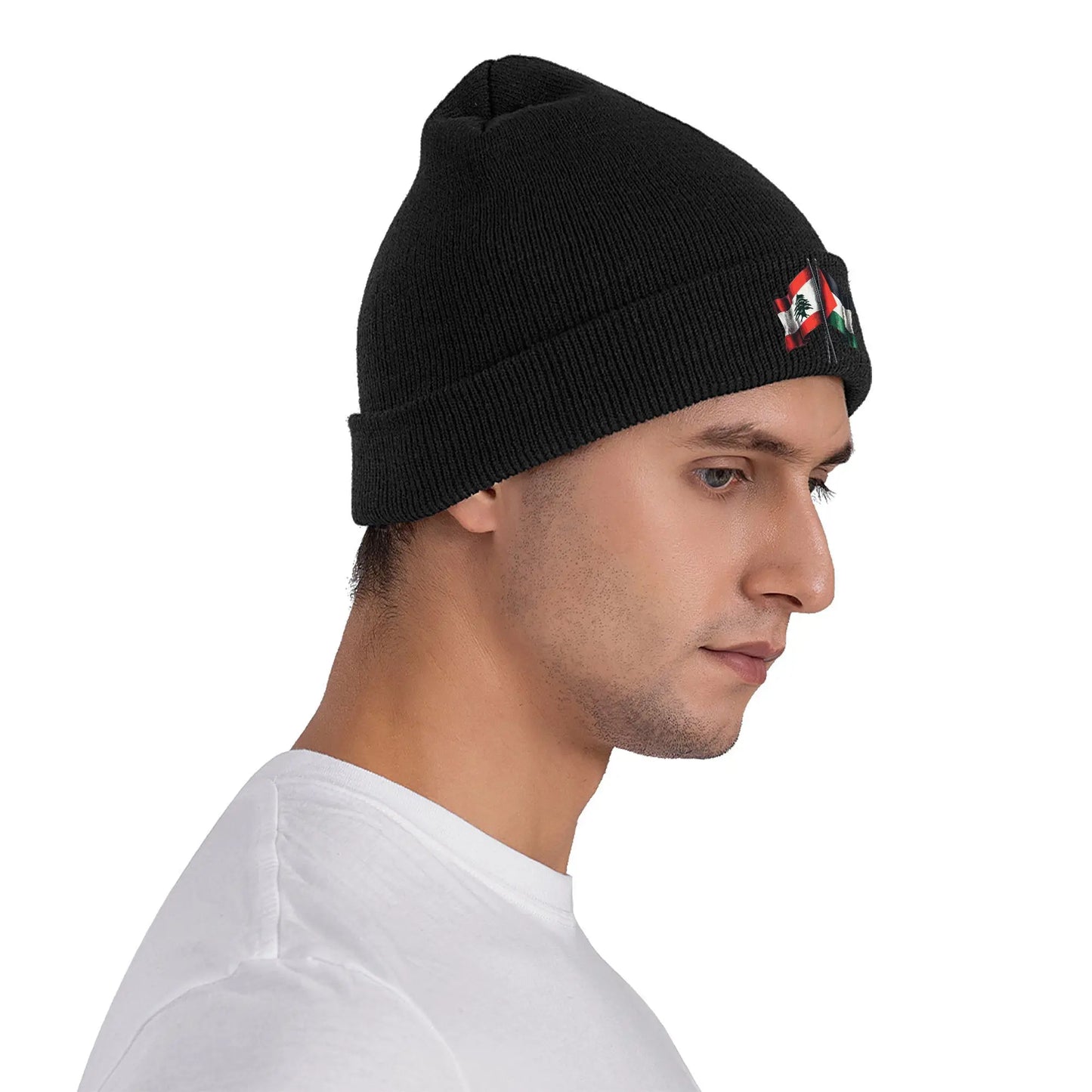 Palestined and Lebanon Flags Hats Autumn Winter Beanie Warm