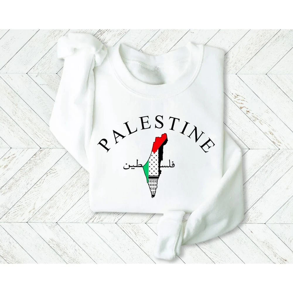 Palestine Map Sweatshirt Palestinian