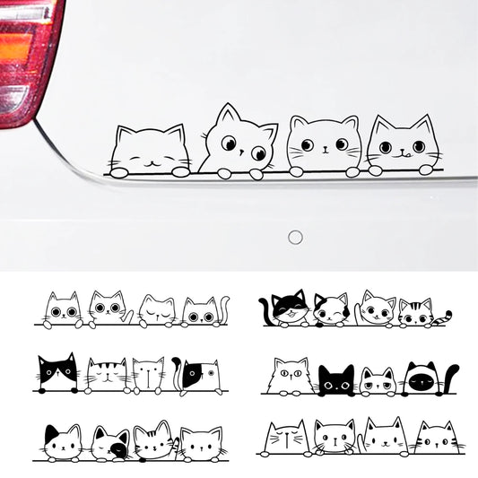 Peeking Cat Vinyl Sticker Car