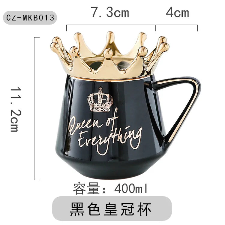 Crown Ceramic Coffee Cup Fine Couple Mug