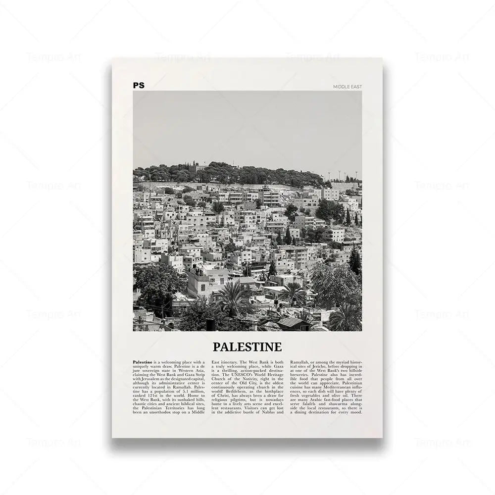 Palestine Lebanon Prints Middle East City Travel Photo