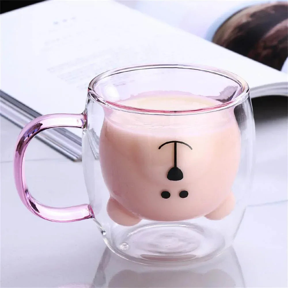 Double Glass Cup Coffee Mug