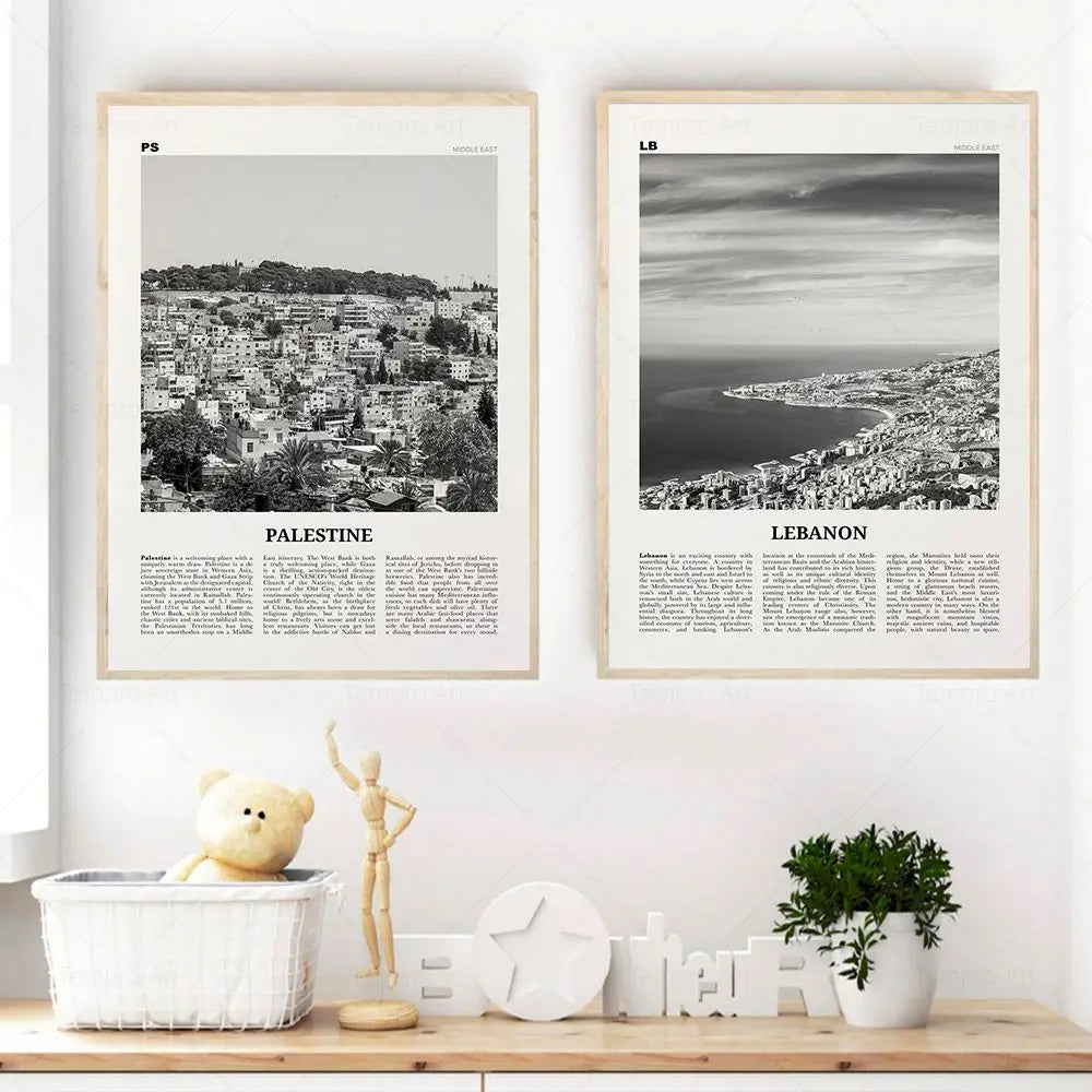 Palestine Lebanon Prints Middle East City Travel Photo