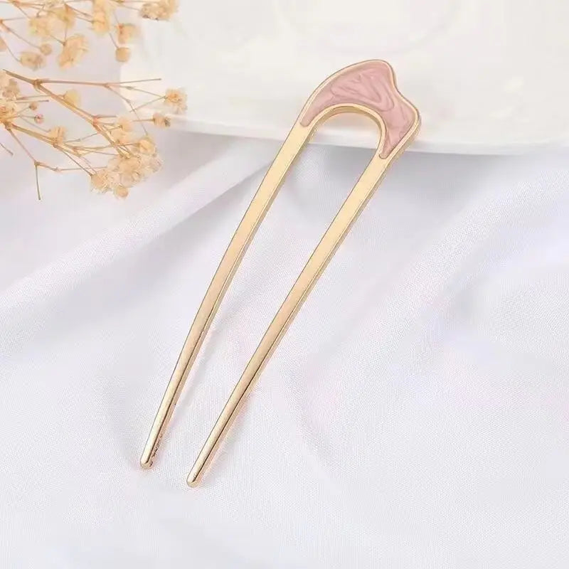 New Simple Fork Metal Hairpin U-shaped Alloy