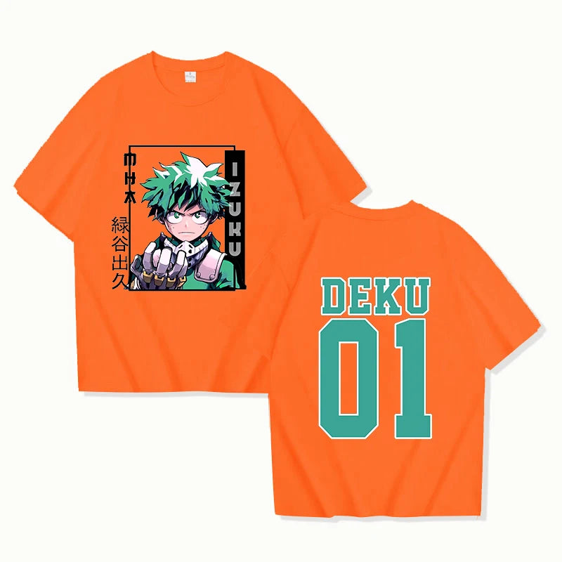 Print FHot Deku Funny Summer T-Shirt Harajuku Anime