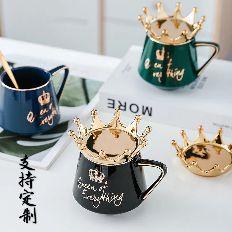 Crown Ceramic Coffee Cup Fine Couple Mug