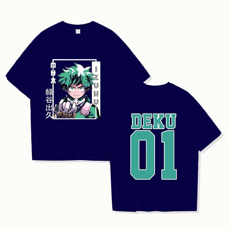 Print FHot Deku Funny Summer T-Shirt Harajuku Anime